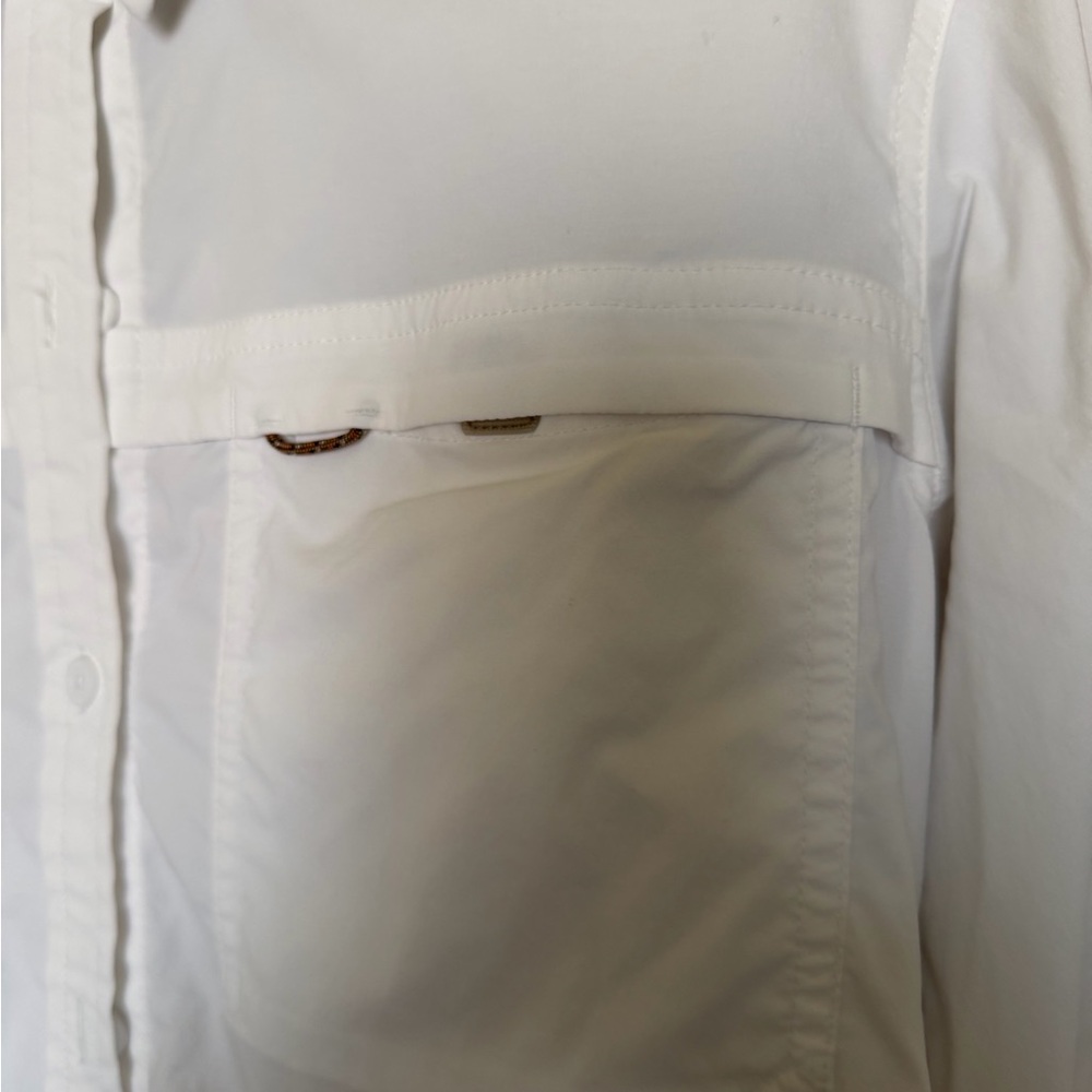 REI White Long-Sleeve unisex Button Front Shirt - Picture 2 of 11